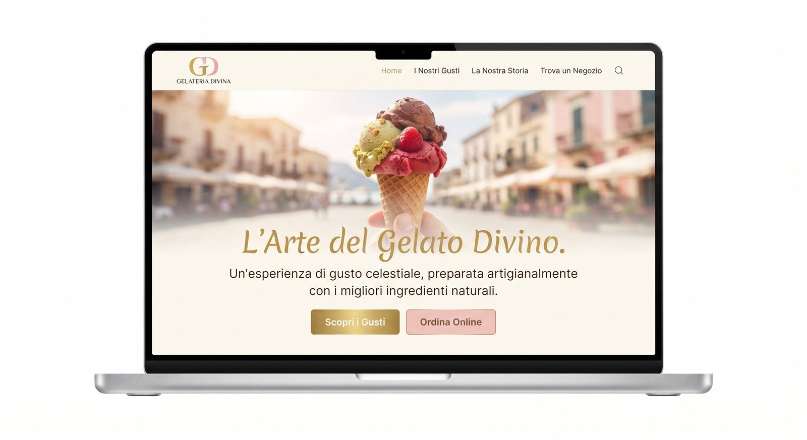 Esempio sito Gelateria e Ristorazione